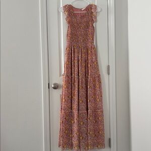 Melloday Women’s Smocked Flounce Ruffle Dress Size XS